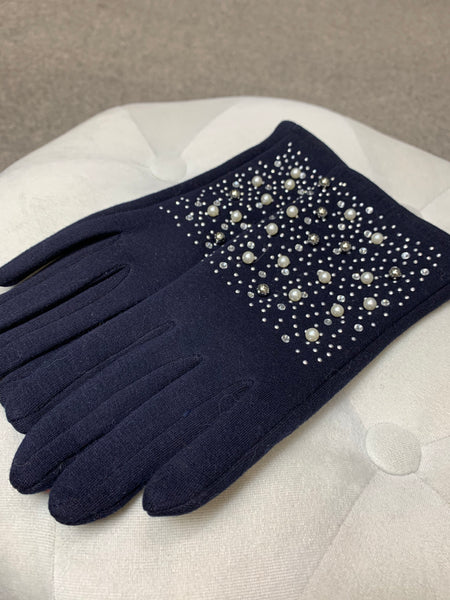 PR Pearl Embellished Gloves- 4 Colour Options