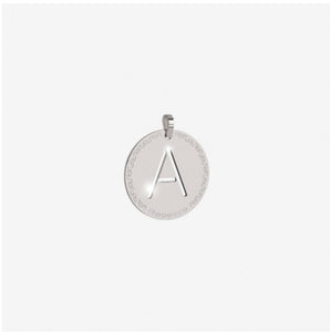 REB Large Initial Charm: Silver