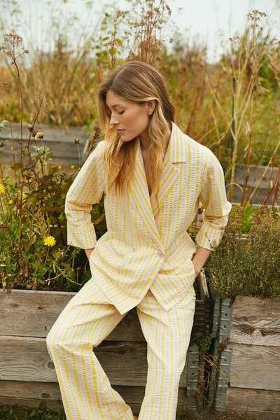 AbbeyPW Blazer in Lemon Stripe
