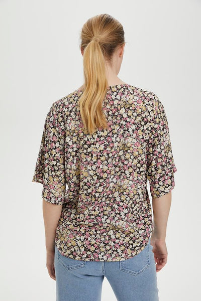 Violette Top in Silver Fern Florals